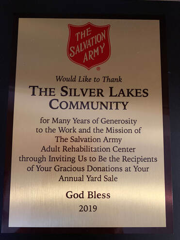 Salvation Army Thank You Plaque