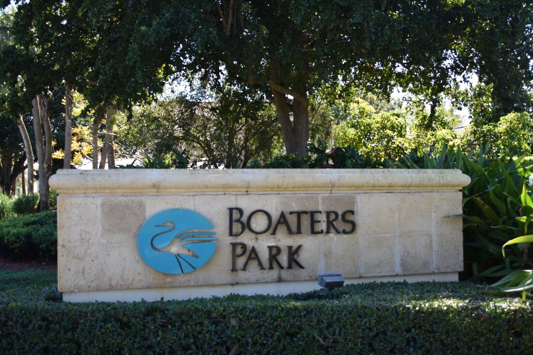 West Boaters Park Entrance Sign